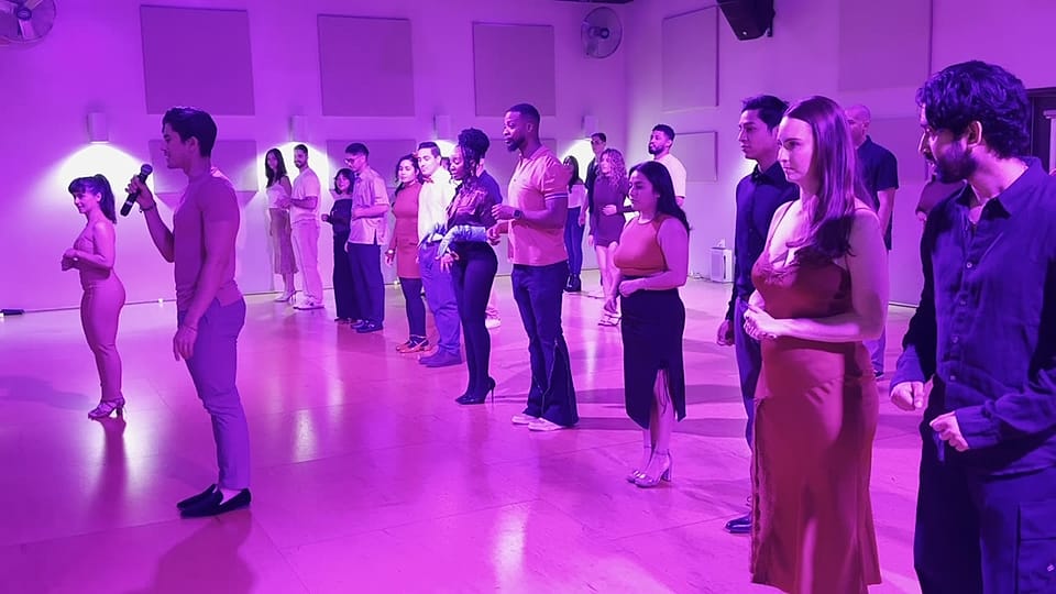 Wide view of a sold-out Rhythms & Romance dance night